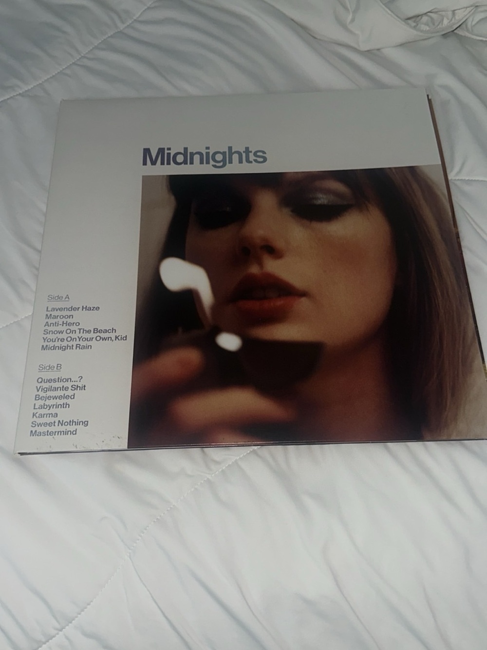 Taylor Swift "Midnights" Vinyl Album - White Cover